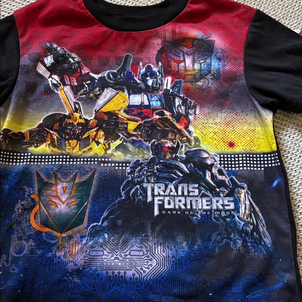 Top pajama Transformers Dark of the Moon boys new size 10/12 polyester